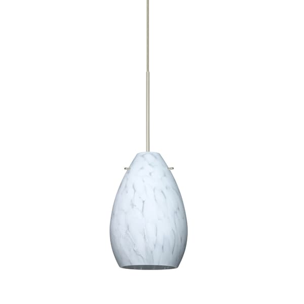 Besa Lighting Pera 6 Cord Pendant, Carrera, Satin Nickel Finish, 1x50W Halogen 1XT-171319-SN - main